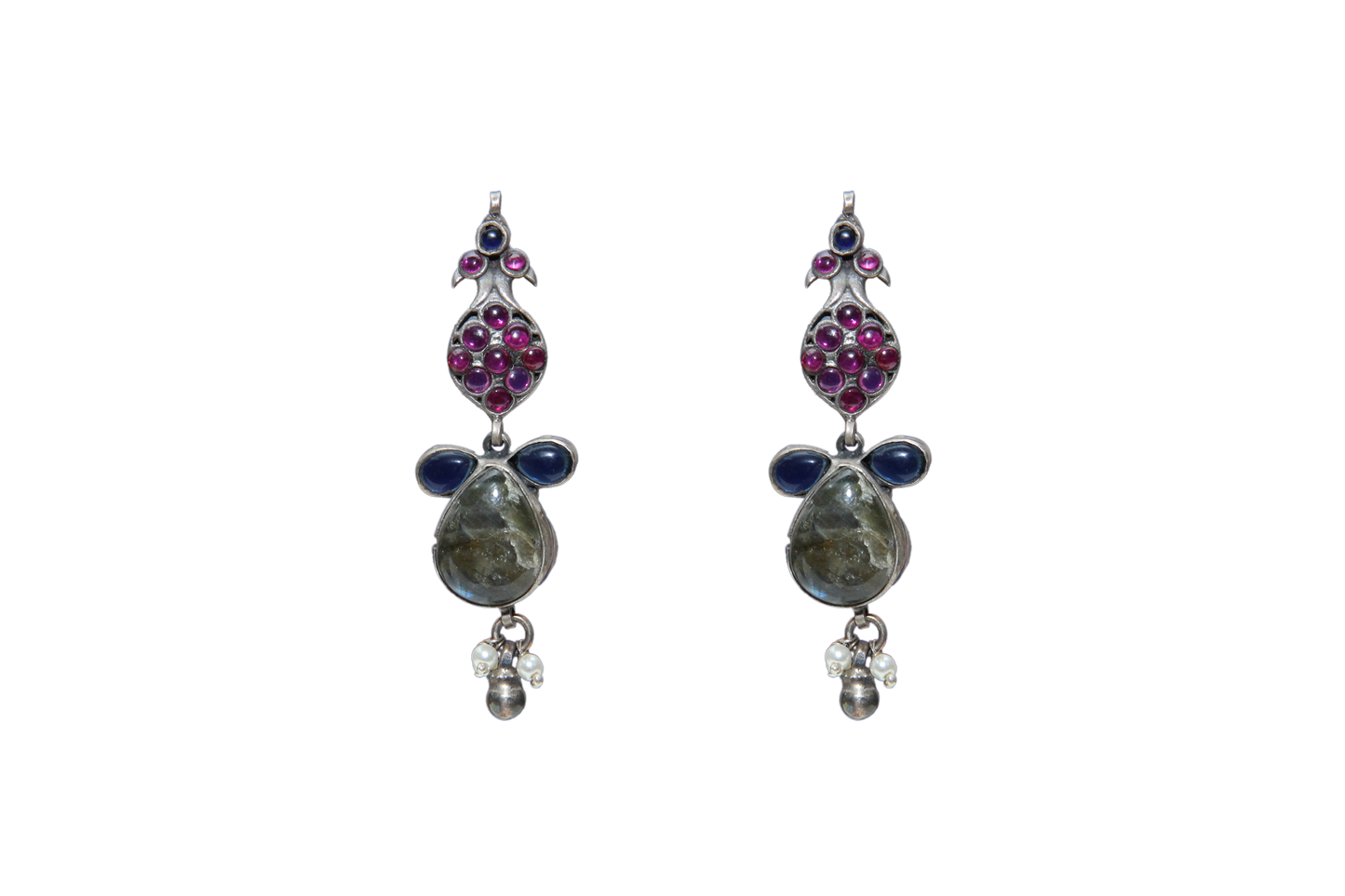 Silver oxidase Earrings