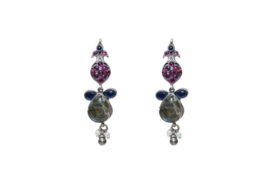 Silver oxidase Earrings