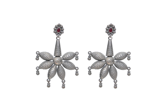 Silver oxidize earring