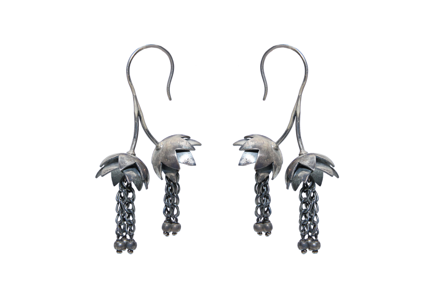 Silver Oxidize Earring