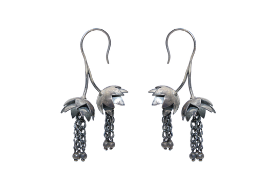 Silver Oxidize Earring