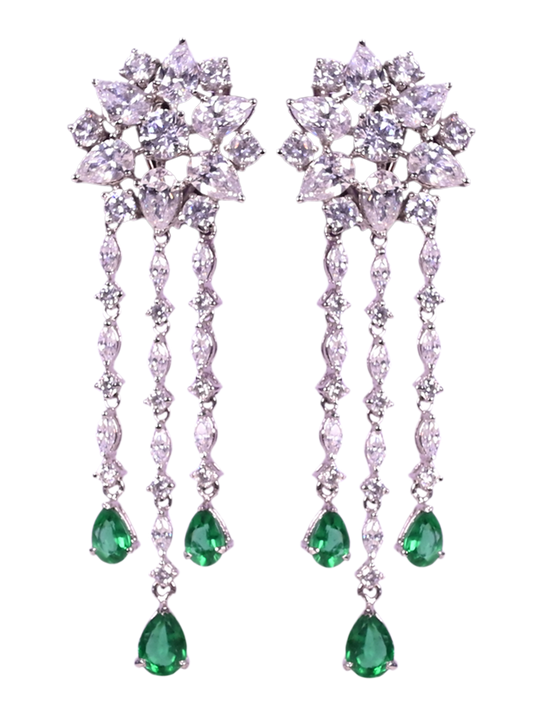 SILVER SWAROVSKI EARRINGS