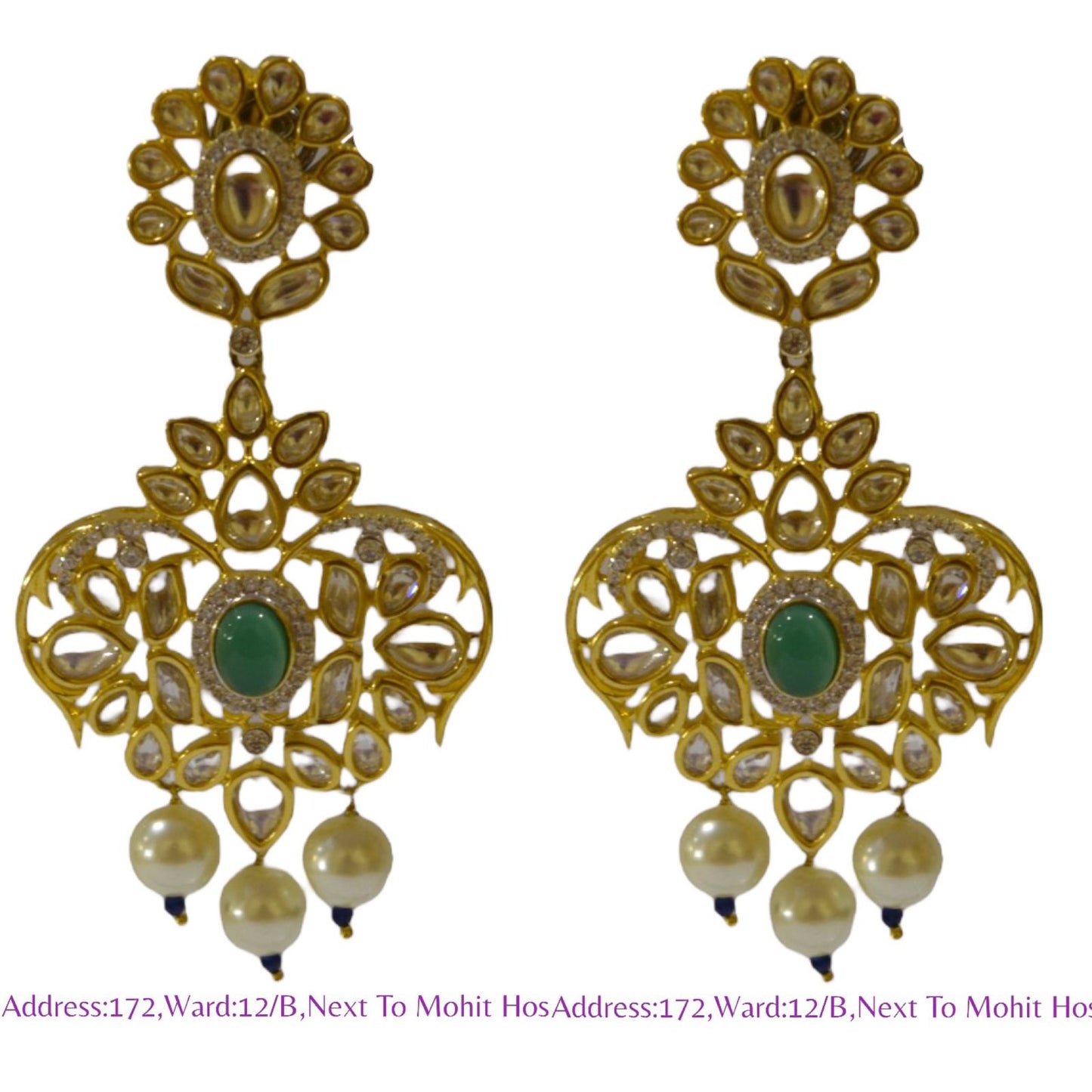 SILVER 925 JADAU EARRRINGS