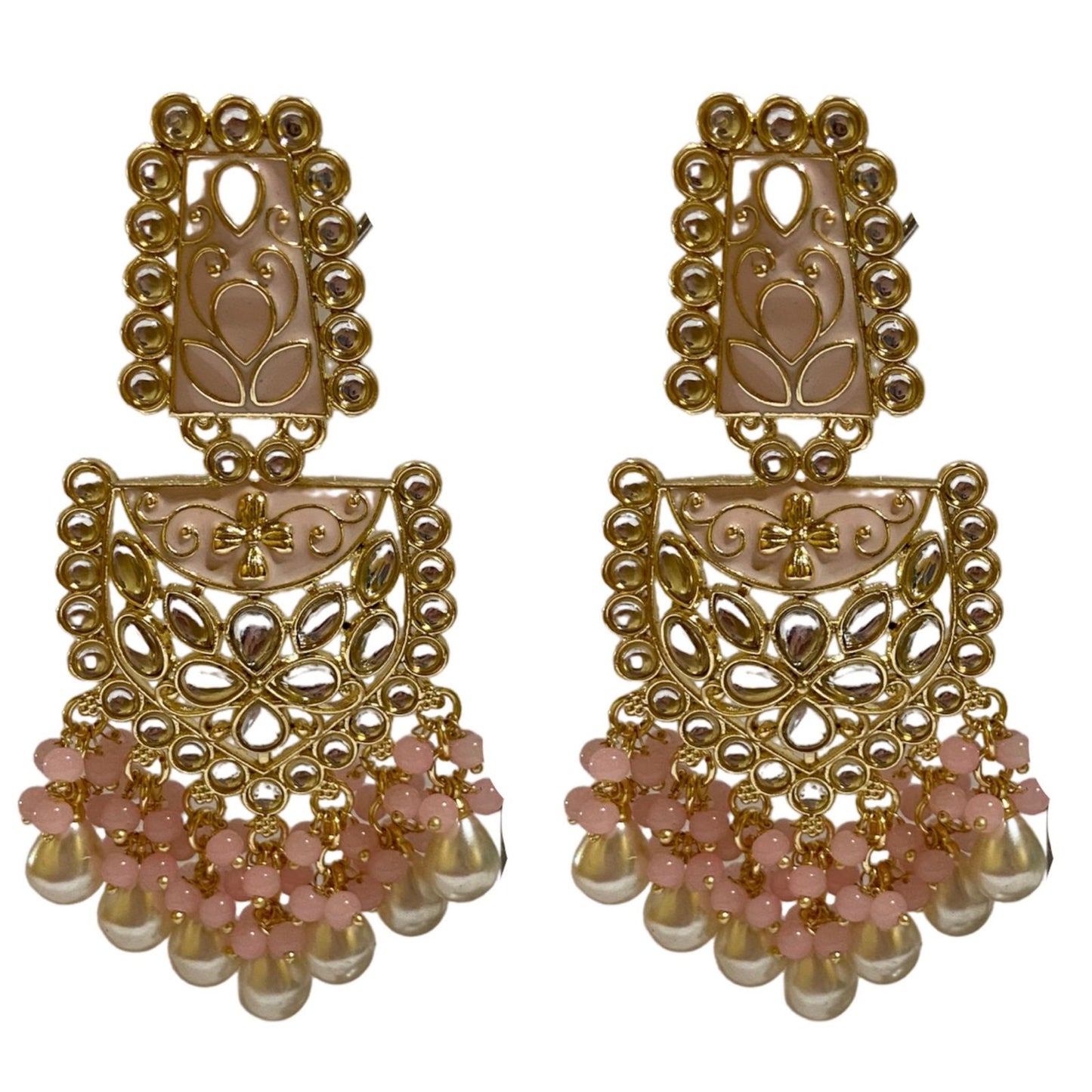 BABY PINK FASHION EARRINGS
