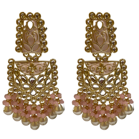 BABY PINK FASHION EARRINGS