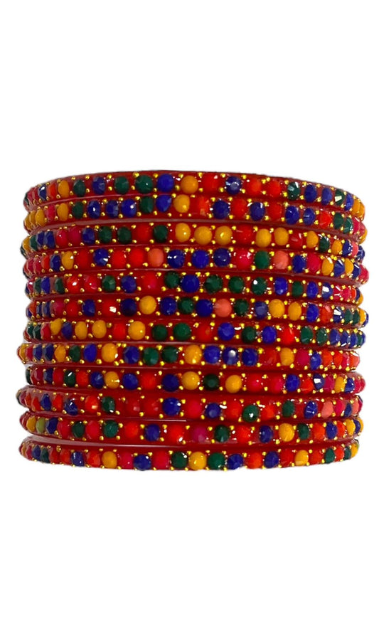 RED MULTI COLOR BANGLES