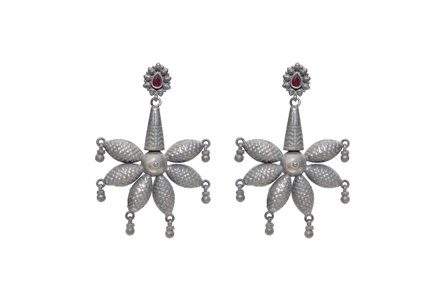 Silver Oxidase Earring